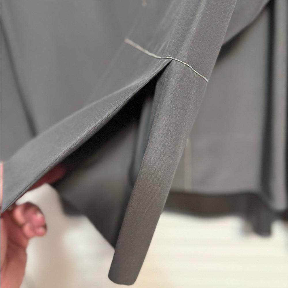 Lafayette 148 New York Gray Silk Blouse - Picture 3 of 5